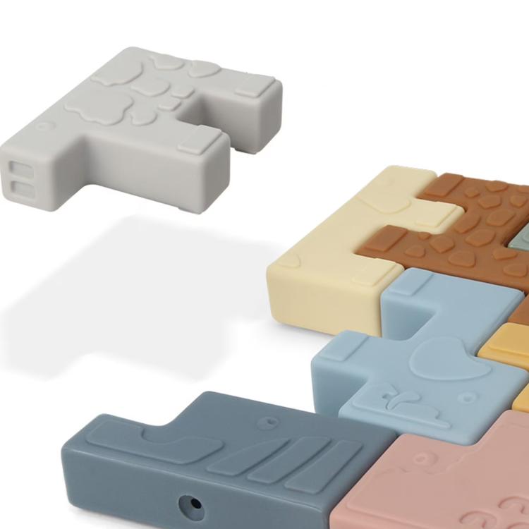10pcs / Set Children Early Educational Soft Building Block Relief-carved Stacking Game