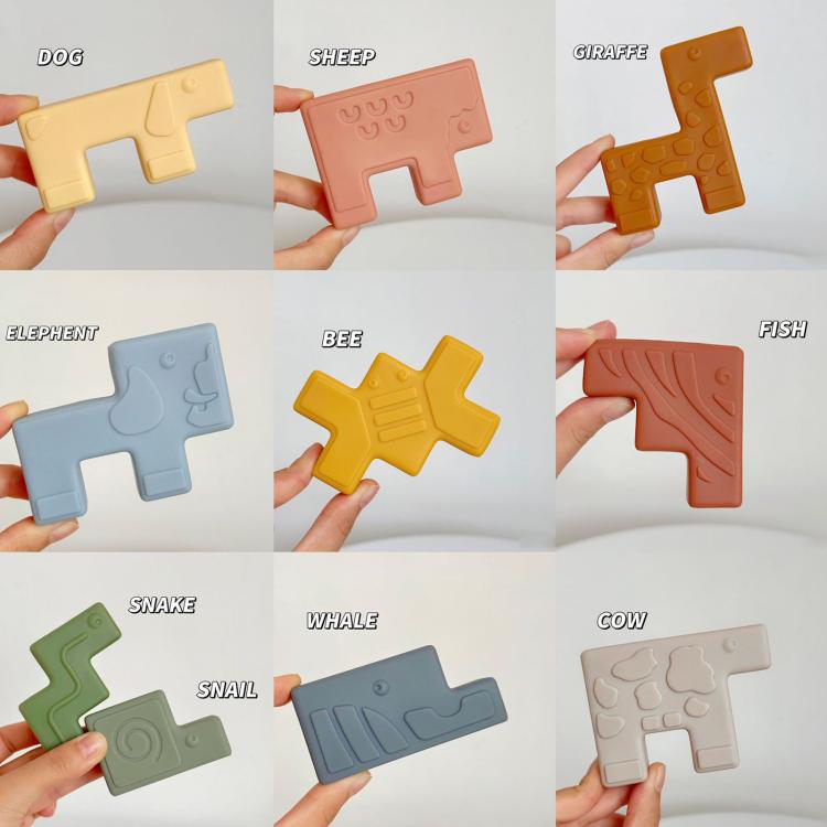10pcs / Set Children Early Educational Soft Building Block Relief-carved Stacking Game