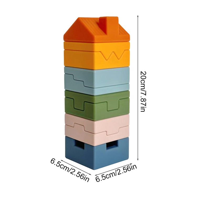 10pcs / Set Children Early Educational Soft Building Block Relief-carved Stacking Game