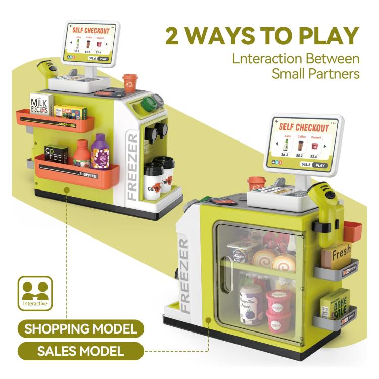 46pcs / Set Children Pretend Play Supermarket Cash Register Toy