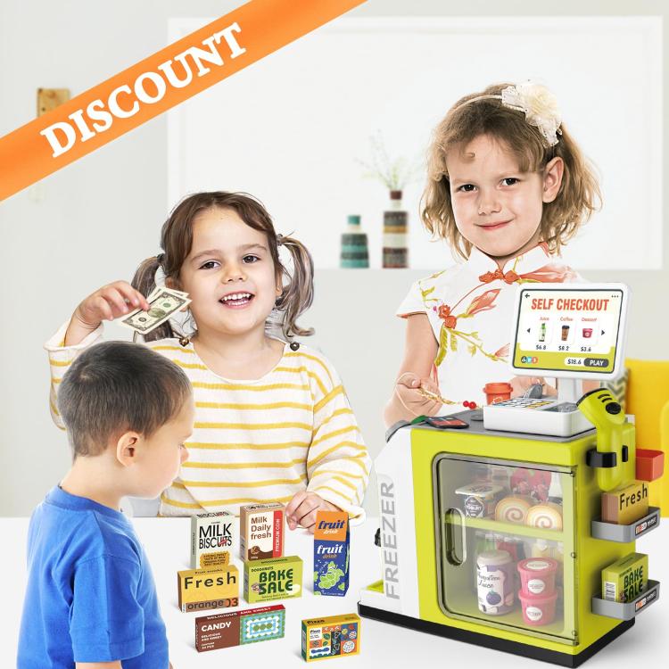 46pcs / Set Children Pretend Play Supermarket Cash Register Toy