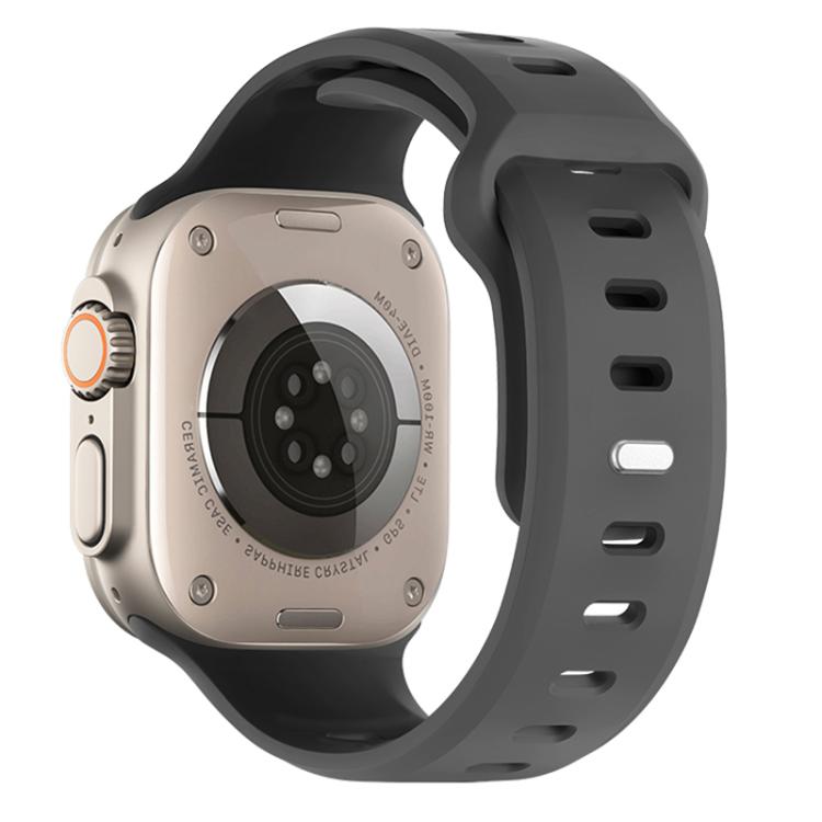 For Apple Watch 42mm / 41mm / 40mm / 38mm Reverse Buckle Solid Color Silicone Sports Watch Band