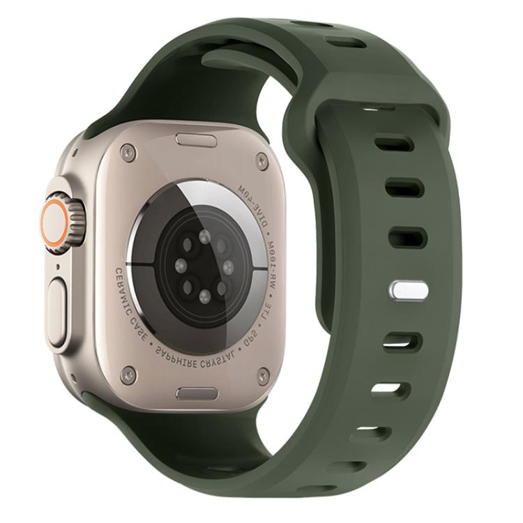 For Apple Watch 42mm / 41mm / 40mm / 38mm Reverse Buckle Solid Color Silicone Sports Watch Band
