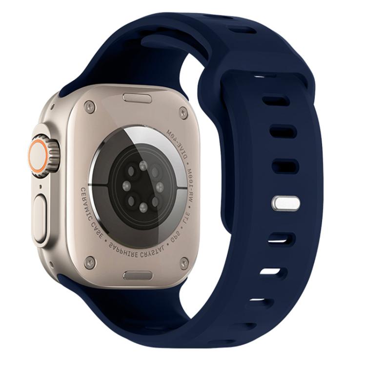 For Apple Watch 42mm / 41mm / 40mm / 38mm Reverse Buckle Solid Color Silicone Sports Watch Band