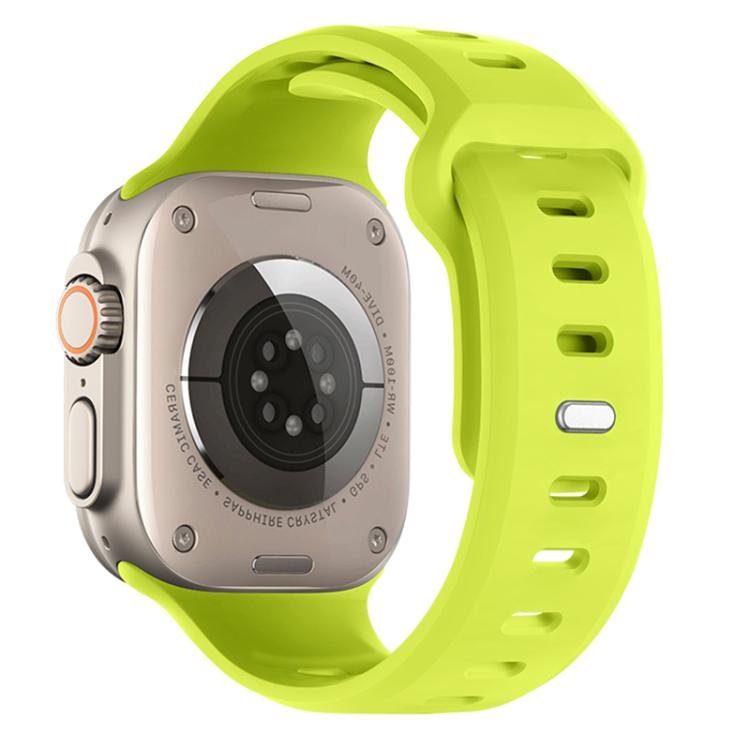 For Apple Watch 42mm / 41mm / 40mm / 38mm Reverse Buckle Solid Color Silicone Sports Watch Band