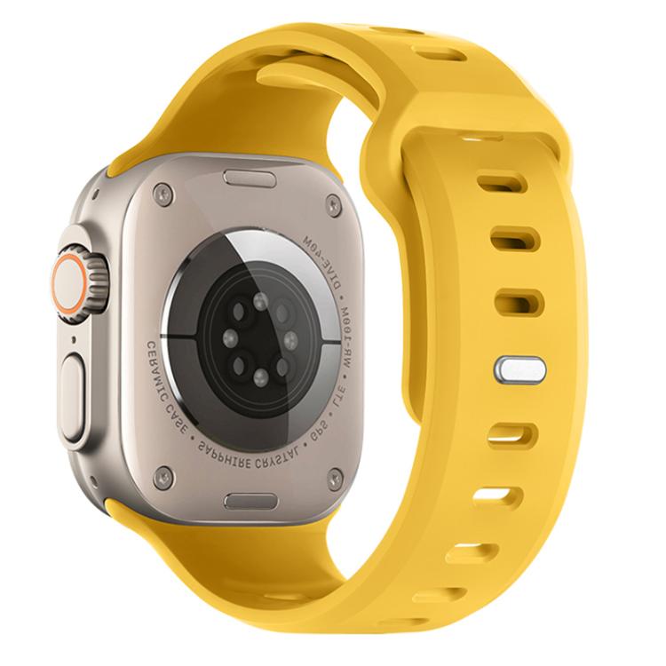 For Apple Watch 42mm / 41mm / 40mm / 38mm Reverse Buckle Solid Color Silicone Sports Watch Band