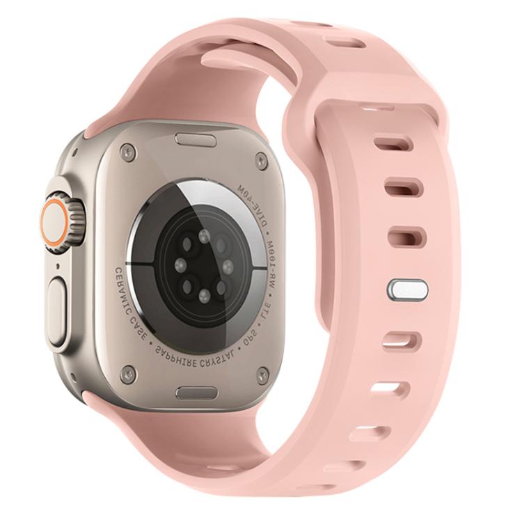 For Apple Watch 42mm / 41mm / 40mm / 38mm Reverse Buckle Solid Color Silicone Sports Watch Band