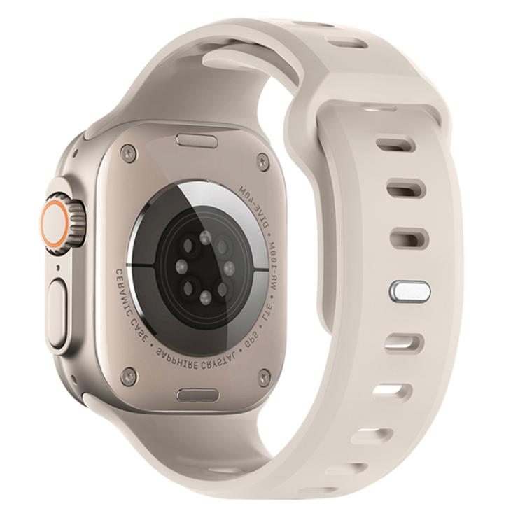 For Apple Watch 42mm / 41mm / 40mm / 38mm Reverse Buckle Solid Color Silicone Sports Watch Band