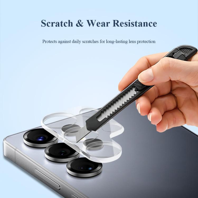 For Galaxy S25 Ultra 5G 2pcs/Set LeReach TF Series 3D Full Coverage Version HD Wear-Resistant Camera Lens Glass Film