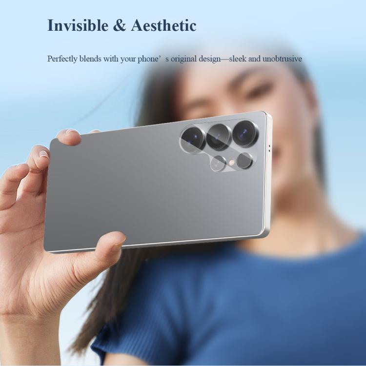 For Galaxy S25 Ultra 5G 2pcs/Set LeReach TF Series 3D Full Coverage Version HD Wear-Resistant Camera Lens Glass Film