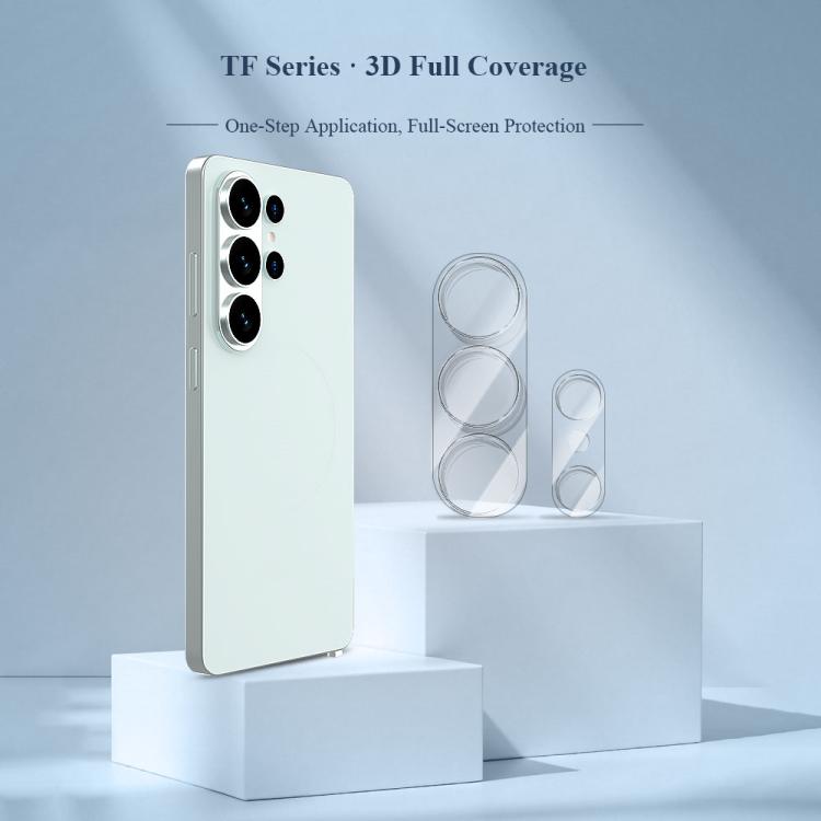 For Galaxy S26 Ultra 5G 2pcs/Set LeReach TF Series 3D Full Coverage Version HD Wear-Resistant Camera Lens Glass Film, Main/Sub Set
