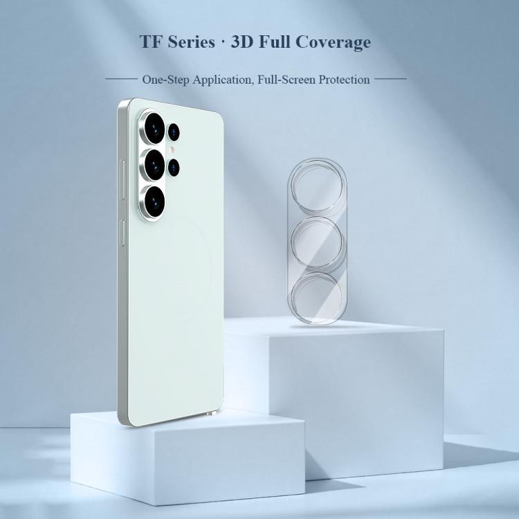 For Galaxy S26 Ultra 5G 2pcs/Set LeReach TF Series 3D Full Coverage Version HD Wear-Resistant Camera Lens Glass Film, Main/Sub Set