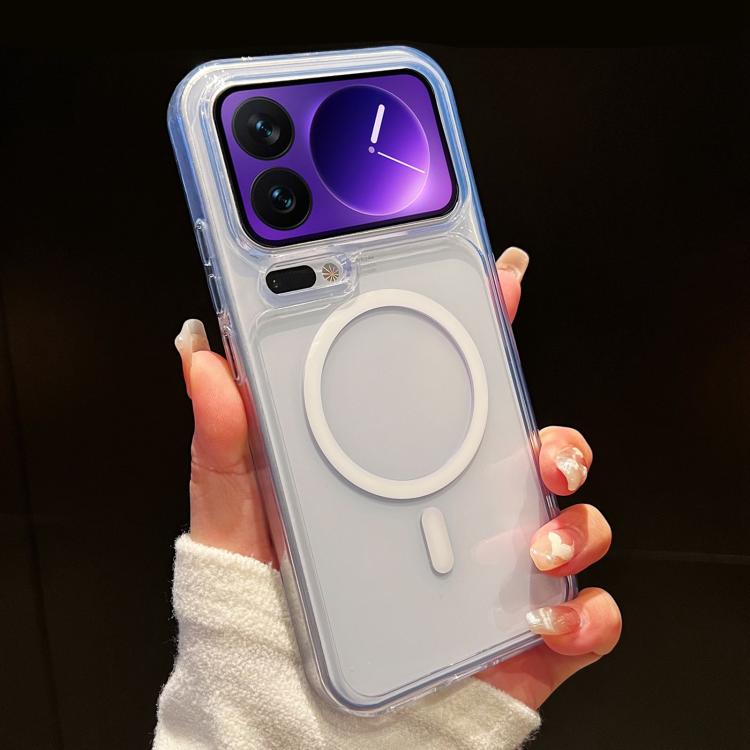 For Xiaomi 17 Pro Precise Hole Shockproof Magnetic TPU Hybrid Acrylic Transparent Phone Case