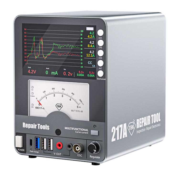 TBK 217A 30V / 5A 3-Channel Storage Curved DC Regulated Power Supply with Hyperbola Display, Plug:UK Plug