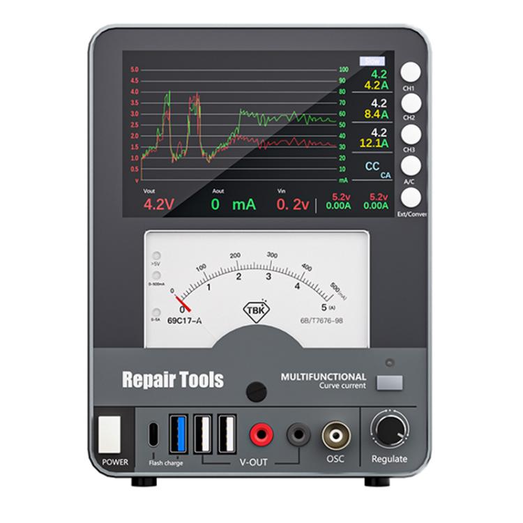 TBK 217A 30V / 5A 3-Channel Storage Curved DC Regulated Power Supply with Hyperbola Display, Plug:AU Plug