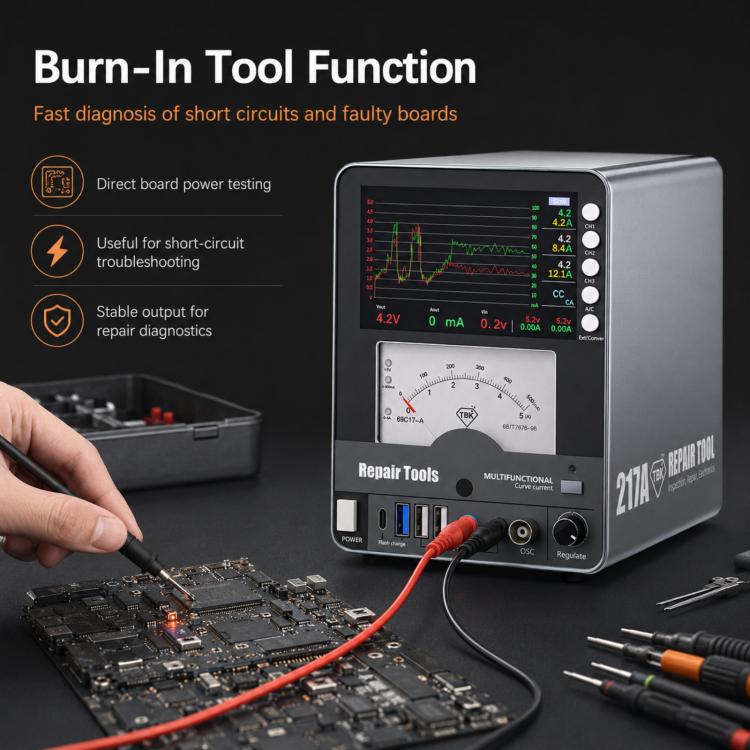 TBK 217A 30V / 5A 3-Channel Storage Curved DC Regulated Power Supply with Hyperbola Display, Plug:AU Plug