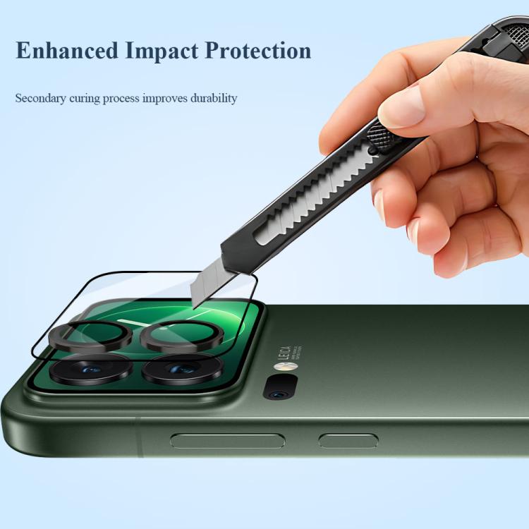 For Xiaomi 17 Pro Max LeReach TF Series UniGuard Version HD Wear-Resistant  Camera Lens Glass Film - Clear with Black Frame