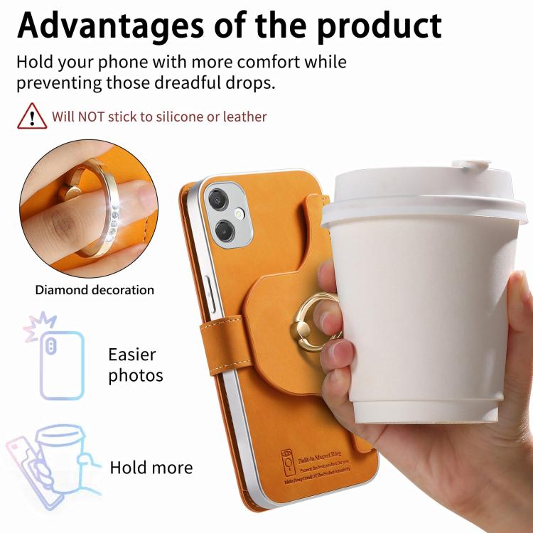 For Galaxy A05 Precision Hole Silver-Edged Ring RFID Blocking Zipper Wallet Magnetic Vegan Leather Phone Case