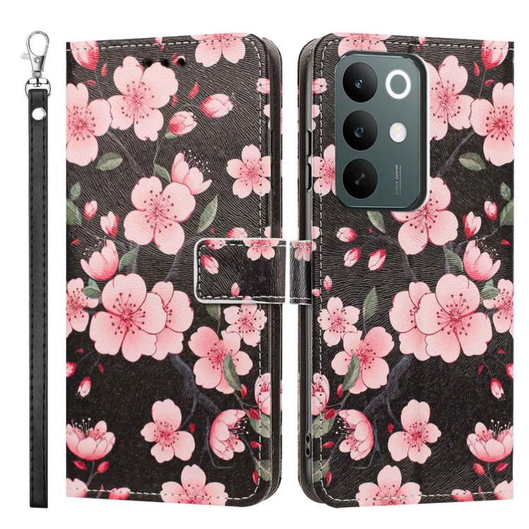 For Realme C85 4G Global/15X Painted Pattern Vegan Leather Phone Case with Strap