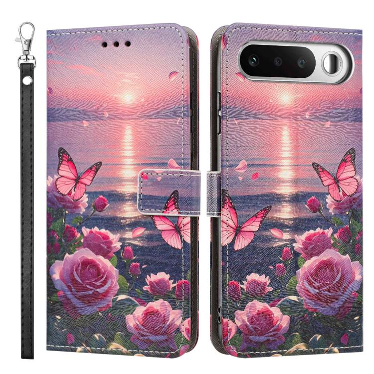 For Realme 16 5G Painted Pattern Vegan Leather Phone Case with Strap