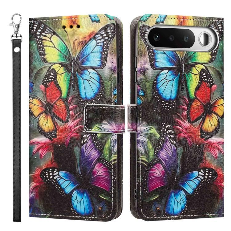 For Realme 16 5G Painted Pattern Vegan Leather Phone Case with Strap