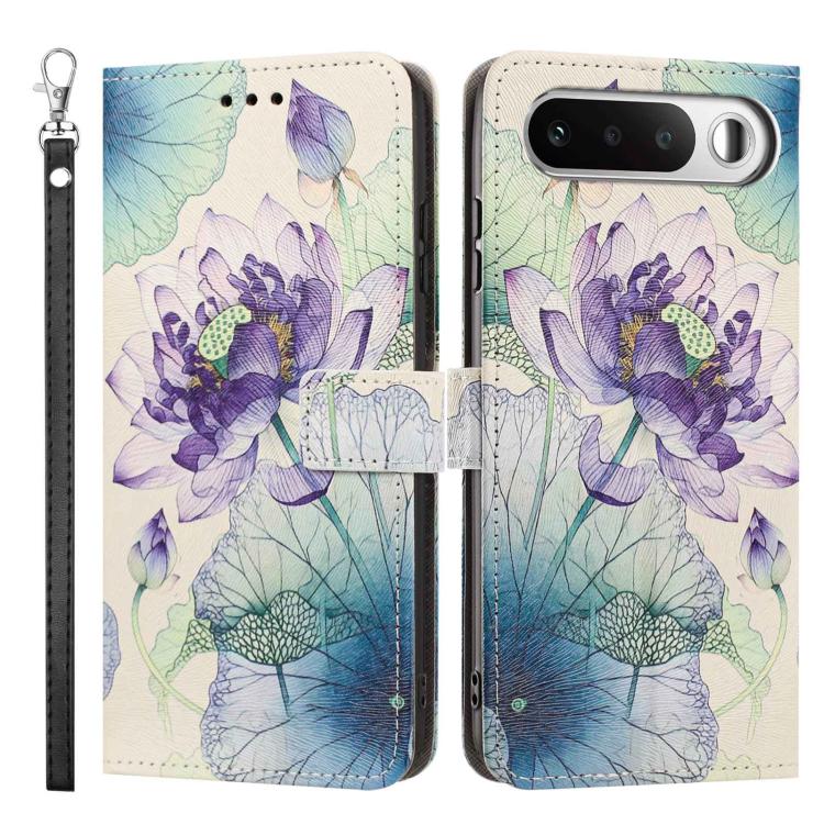 For Realme 16 5G Painted Pattern Vegan Leather Phone Case with Strap
