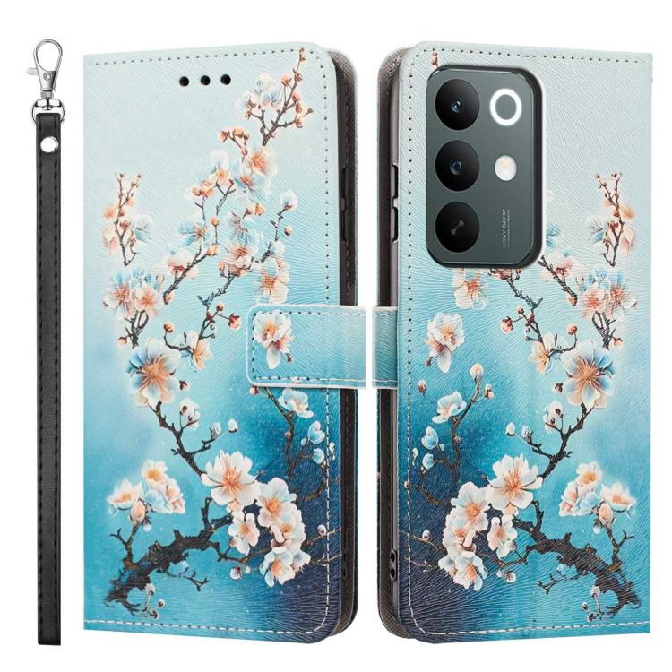 For Realme C85 Pro 4G Global Painted Pattern Vegan Leather Phone Case with Strap