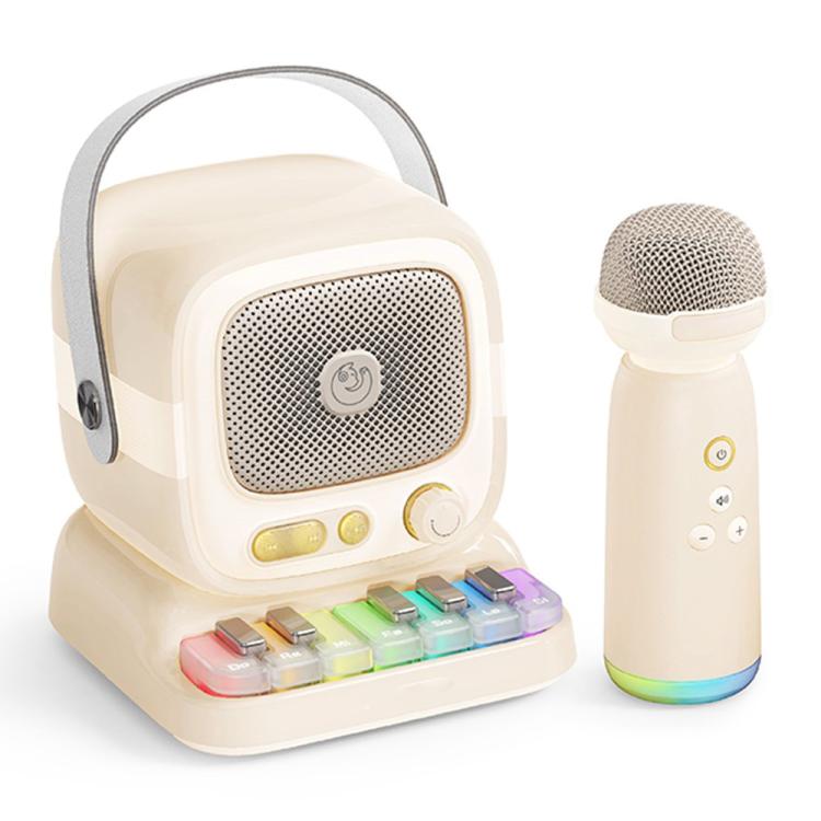 C60 Mini Bluetooth-compatible Karaoke Speaker with Piano Keyboard and Wireless Microphone