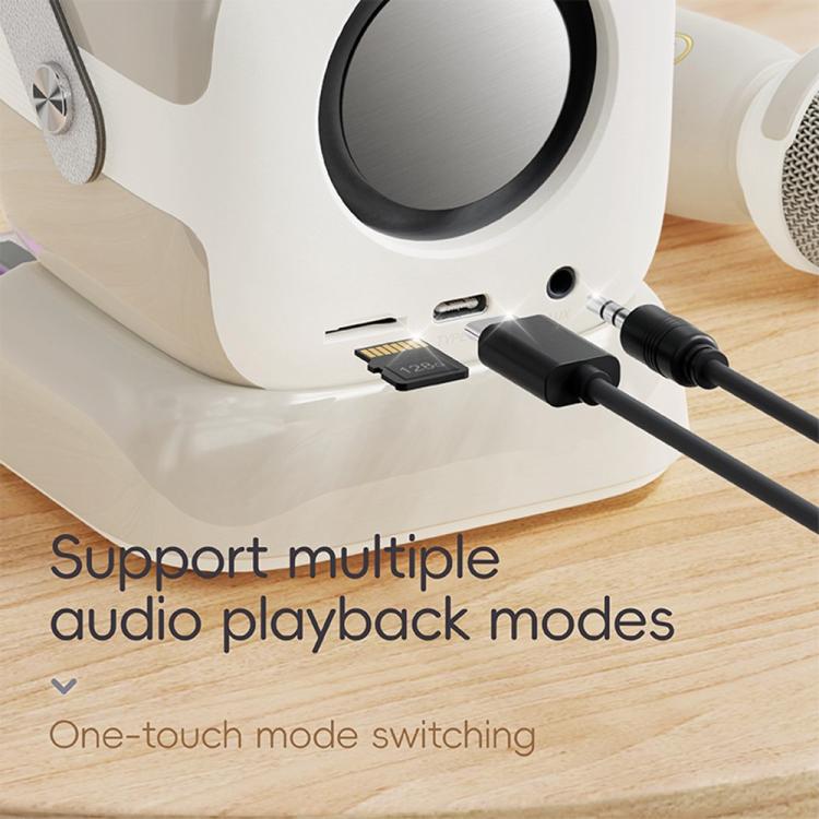 C60 Mini Bluetooth-compatible Karaoke Speaker with Piano Keyboard and Wireless Microphone