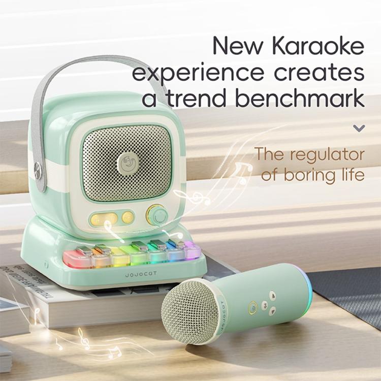 C60 Mini Bluetooth-compatible Karaoke Speaker with Piano Keyboard and Wireless Microphone
