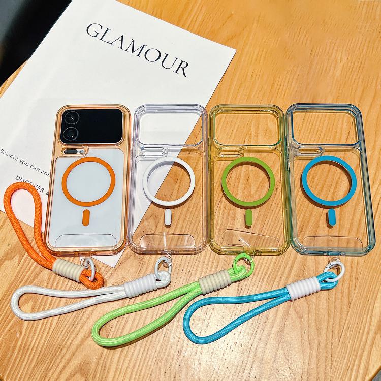For Xiaomi 17 Pro Precise Hole Shockproof Magnetic TPU Hybrid Acrylic Transparent Phone Case With Lanyard
