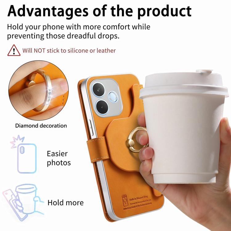 For OPPO A5 Pro 5G Global Precision Hole Silver-Edged Ring RFID Blocking Zipper Wallet Magnetic Vegan Leather Phone Case