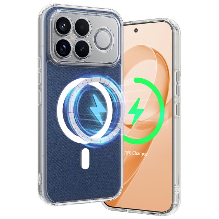 For Redmi K90 Pro Max / Poco F8 Ultra MagSafe Clear Acrylic PC Hybrid TPU Phone Case - Transparent