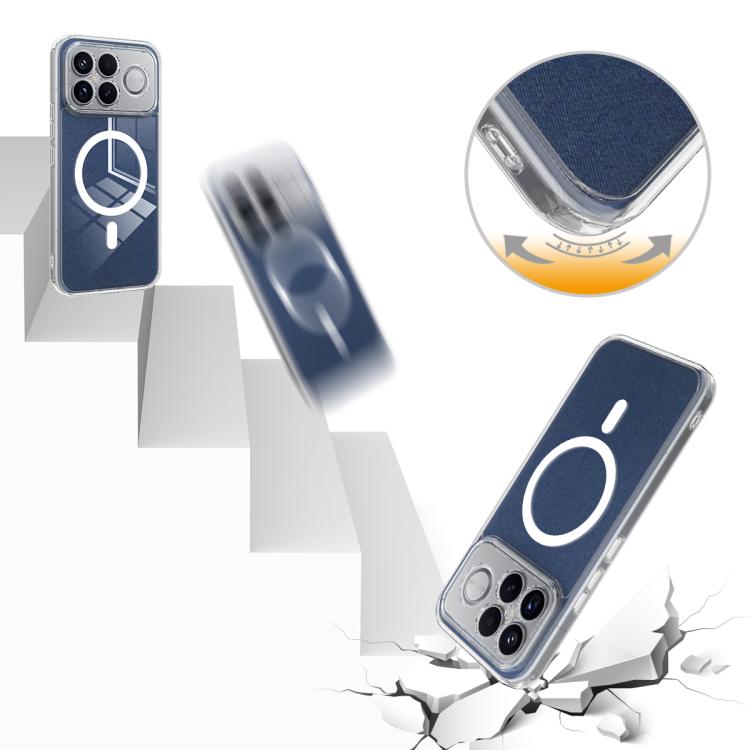 For Redmi K90 Pro Max / Poco F8 Ultra MagSafe Clear Acrylic PC Hybrid TPU Phone Case - Transparent