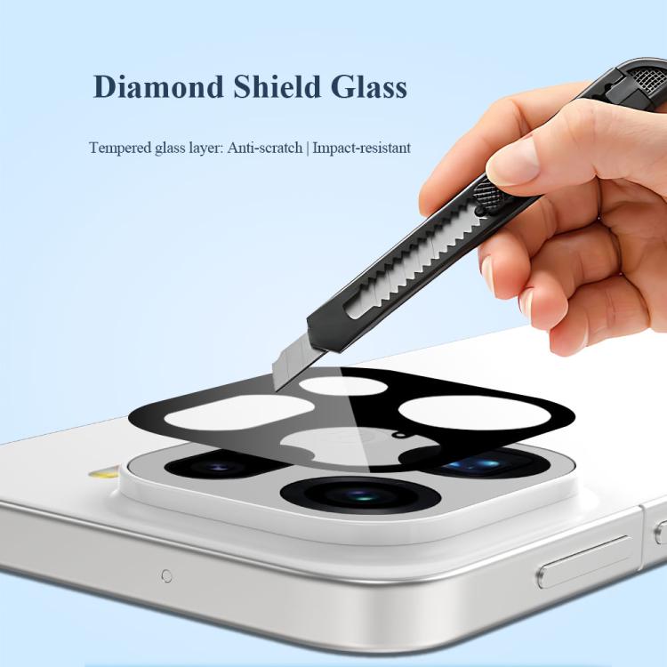 For OPPO Find X9 Pro 2pcs/Set LeReach TF Series Snap Version HD Wear-Resistant Camera Lens Glass Film - Black