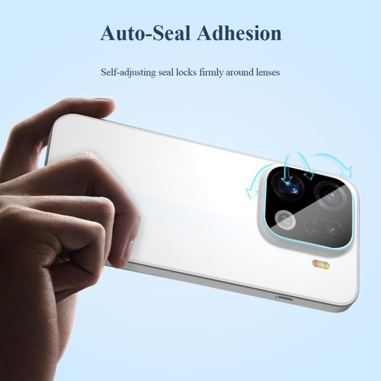 For OPPO Find X9 Pro 2pcs/Set LeReach TF Series Snap Version HD Wear-Resistant Camera Lens Glass Film - Black