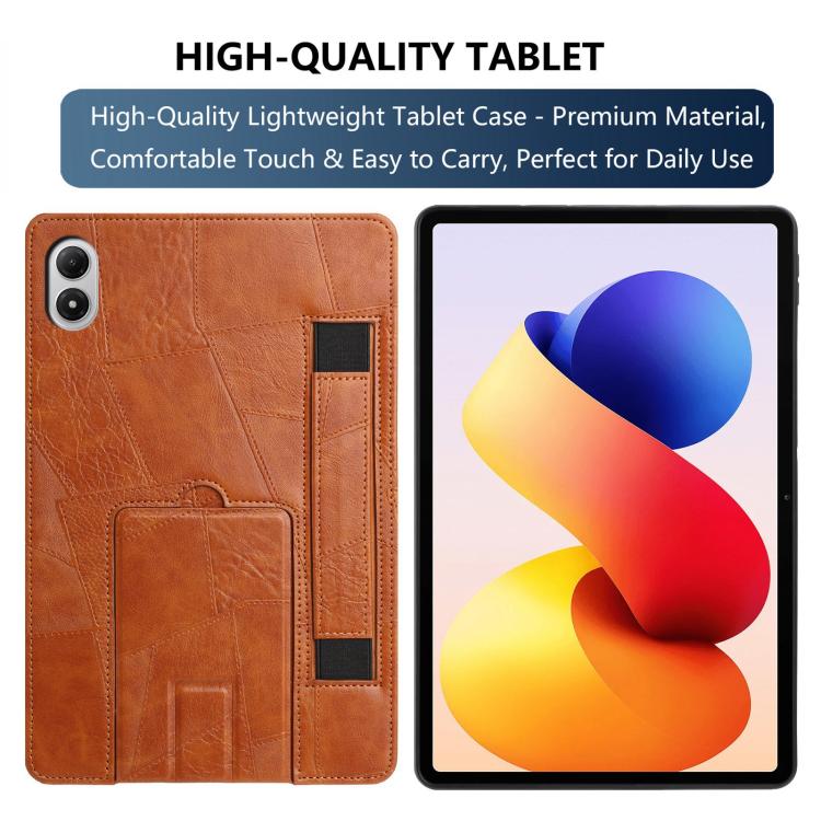 For Xiaomi Redmi Pad 2 Pro 12.1 Wristband Retro Vegan Leather Back Tablet Case with Holder
