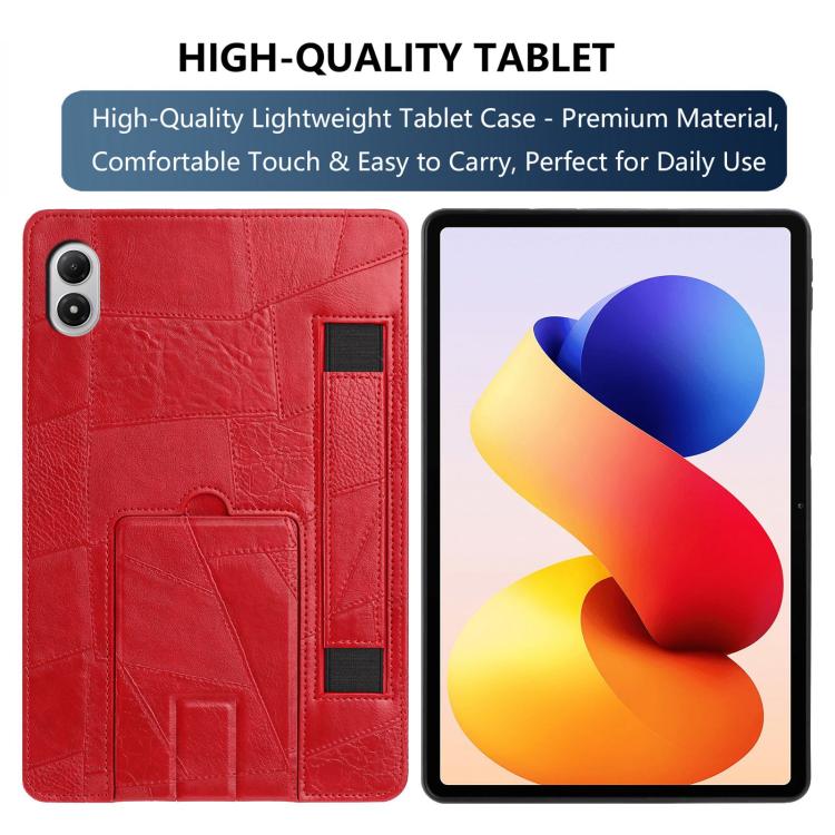 For Xiaomi Redmi Pad Pro 12.1 Wristband Retro Vegan Leather Back Tablet Case with Holder