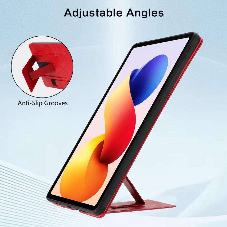 For Xiaomi Redmi Pad Pro 12.1 Wristband Retro Vegan Leather Back Tablet Case with Holder
