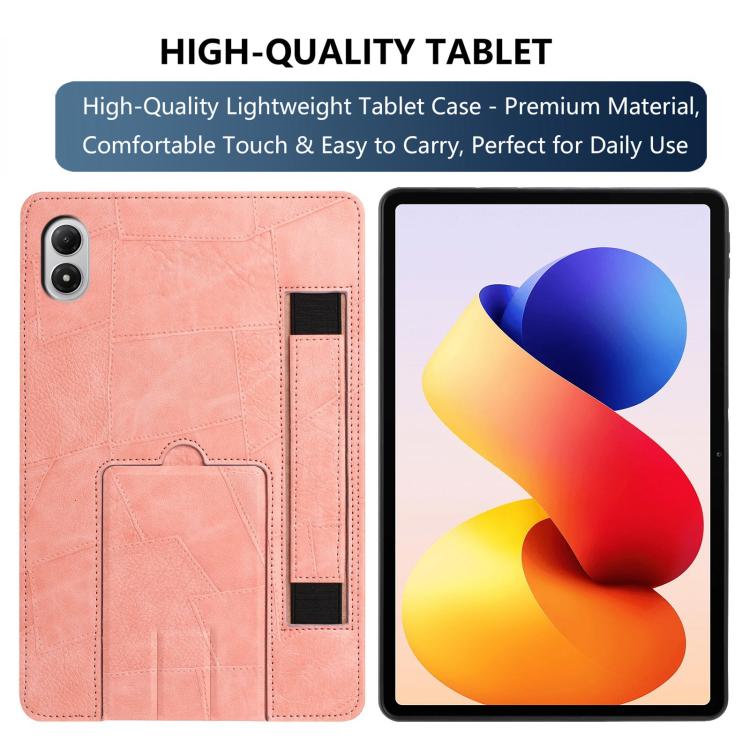 For Xiaomi Redmi Pad Pro 12.1 Wristband Retro Vegan Leather Back Tablet Case with Holder