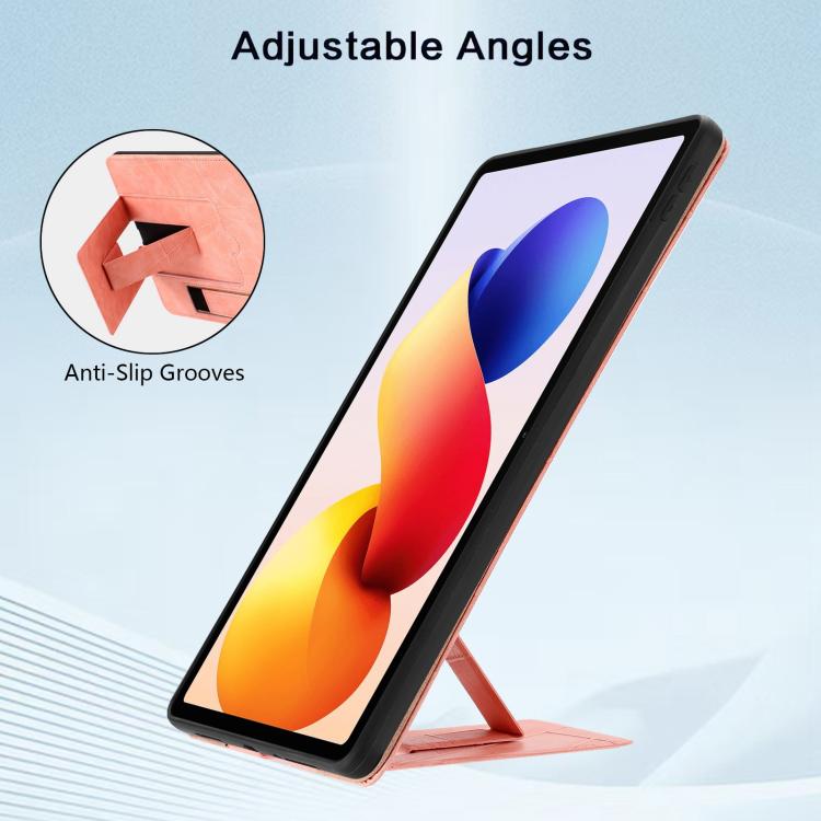 For Xiaomi Redmi Pad Pro 12.1 Wristband Retro Vegan Leather Back Tablet Case with Holder