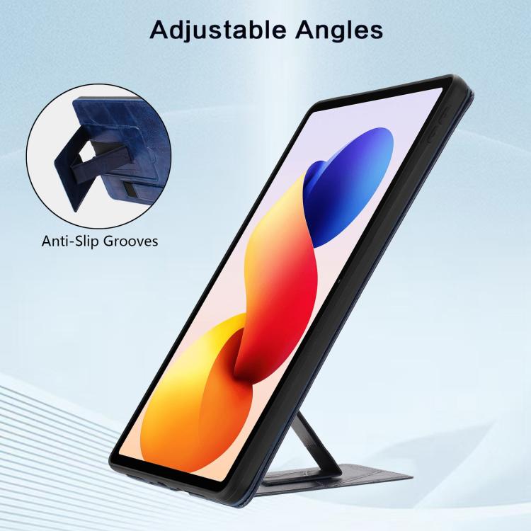 For Xiaomi Redmi Pad Pro 12.1 Wristband Retro Vegan Leather Back Tablet Case with Holder