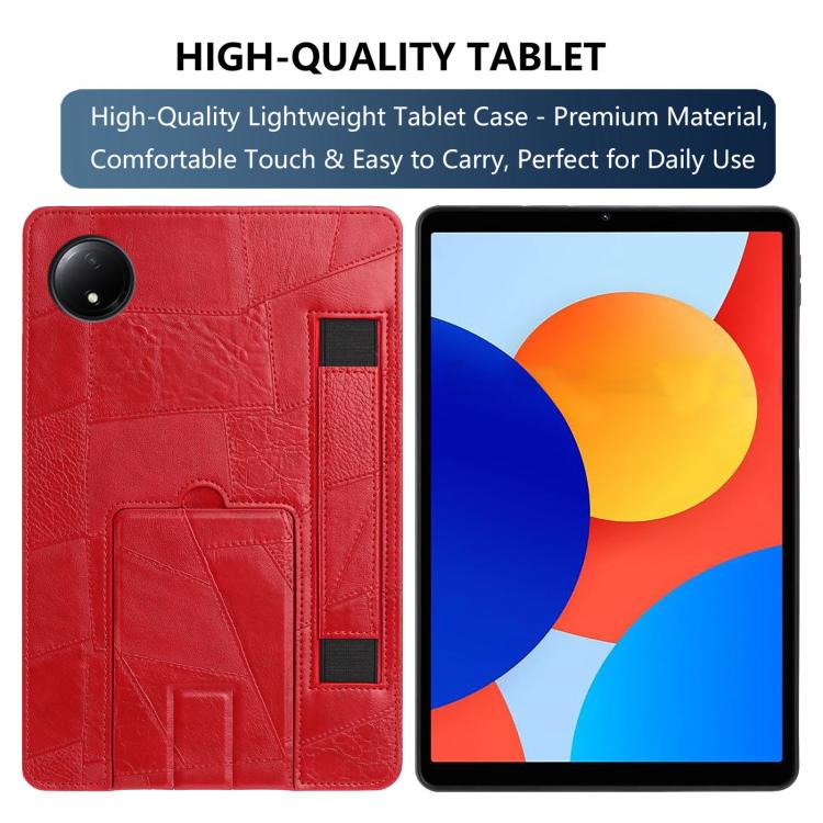 For Xiaomi Redmi Pad SE 4G 8.7 Wristband Retro Vegan Leather Back Tablet Case with Holder