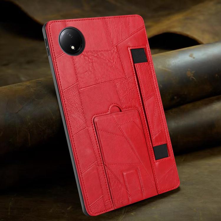For Xiaomi Redmi Pad SE 4G 8.7 Wristband Retro Vegan Leather Back Tablet Case with Holder