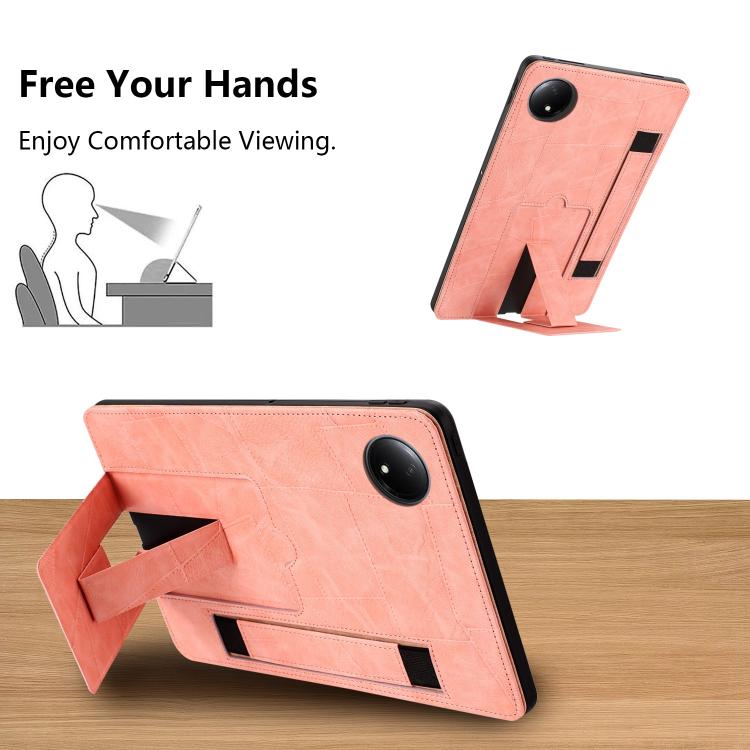 For Xiaomi Redmi Pad SE 4G 8.7 Wristband Retro Vegan Leather Back Tablet Case with Holder