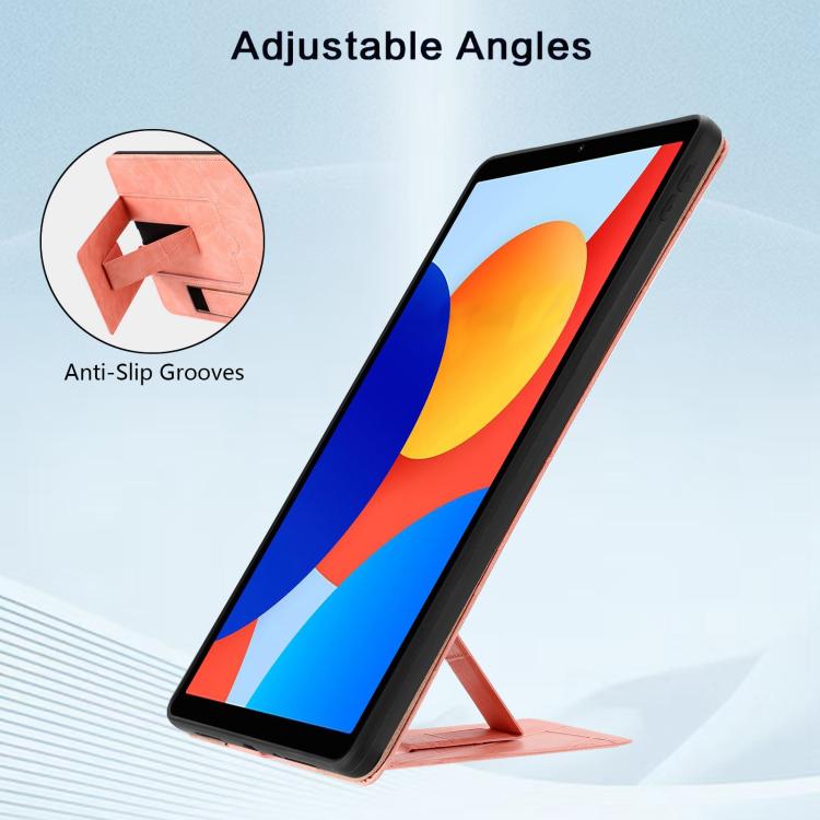 For Xiaomi Redmi Pad SE 4G 8.7 Wristband Retro Vegan Leather Back Tablet Case with Holder