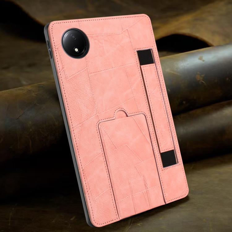 For Xiaomi Redmi Pad SE 4G 8.7 Wristband Retro Vegan Leather Back Tablet Case with Holder