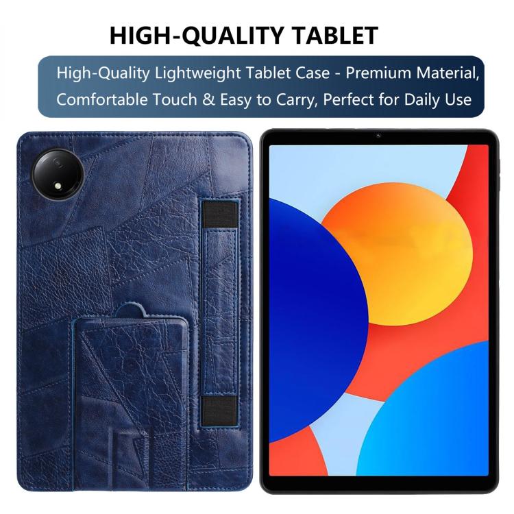 For Xiaomi Redmi Pad SE 4G 8.7 Wristband Retro Vegan Leather Back Tablet Case with Holder