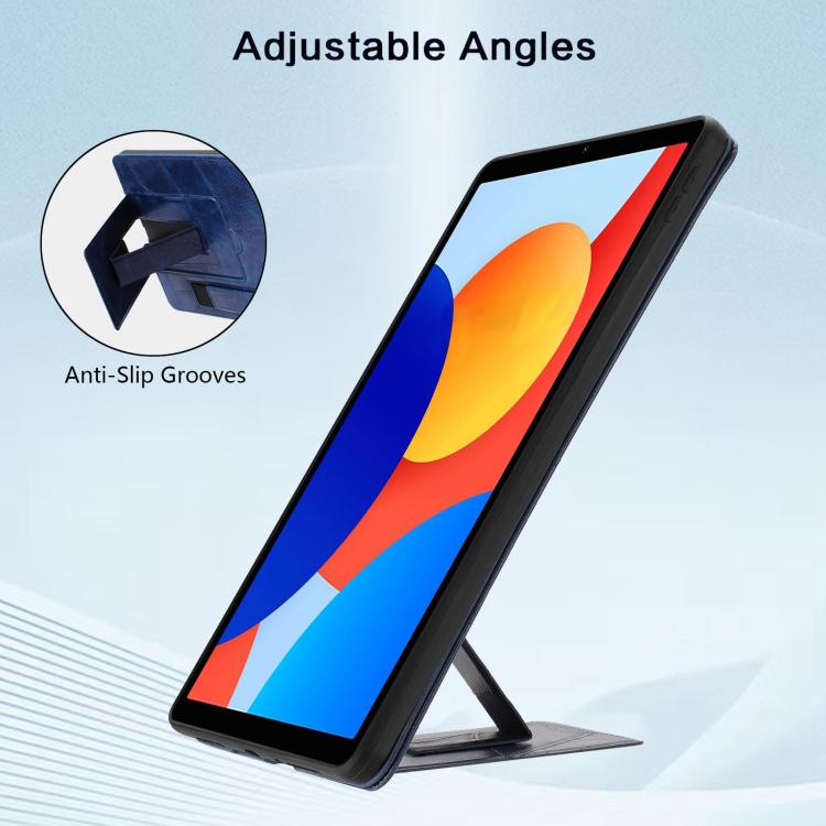 For Xiaomi Redmi Pad SE 4G 8.7 Wristband Retro Vegan Leather Back Tablet Case with Holder