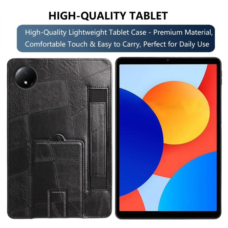For Xiaomi Redmi Pad SE 4G 8.7 Wristband Retro Vegan Leather Back Tablet Case with Holder